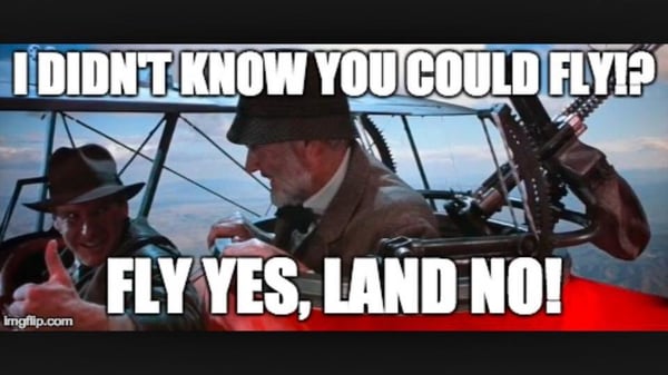 Indiana Jones Flying a Plane
