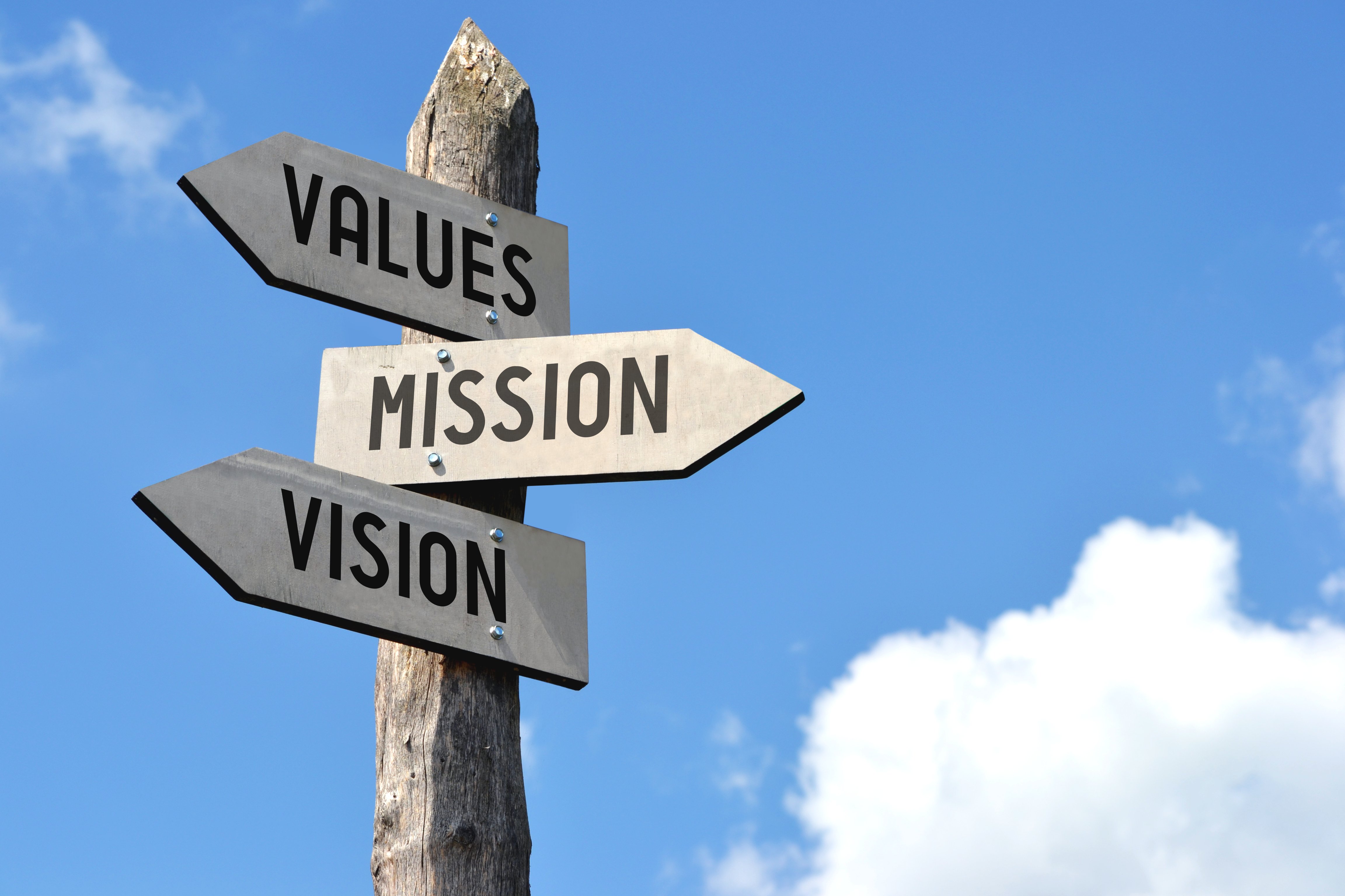 values mission vision