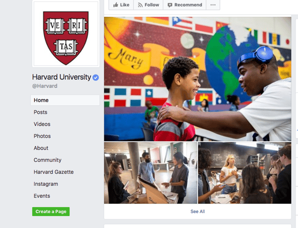 harvard facebook