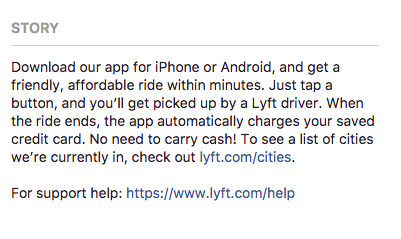 lyft about facebook