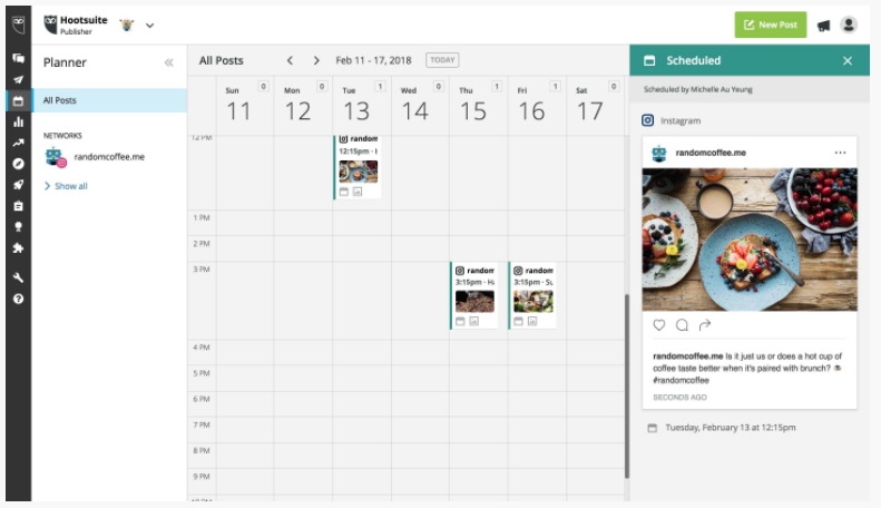 hootsuite scheduler instagram