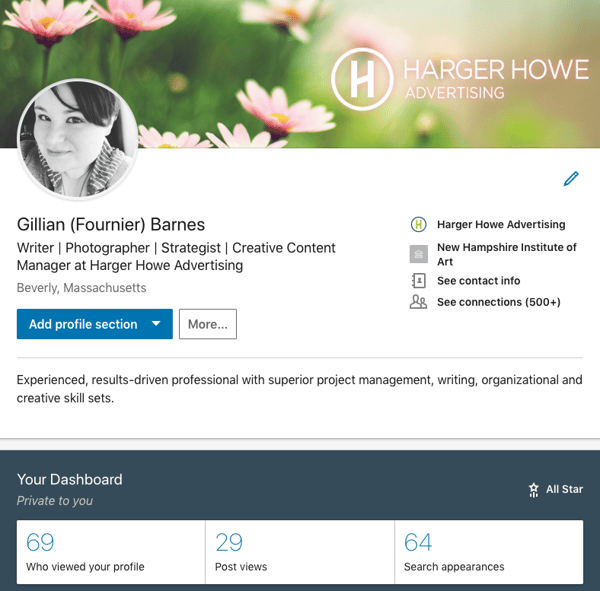 Gillian's LinkedIn 3-11-19