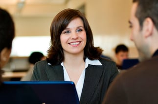 woman at interview