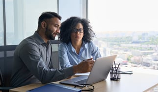 Colleague provides mentorship and advice for junior professional