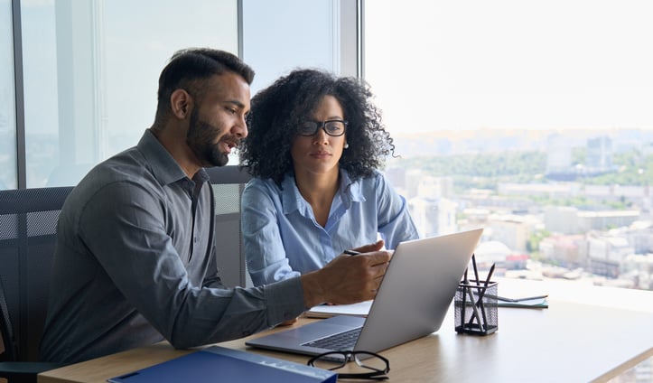 Colleague provides mentorship and advice for junior professional